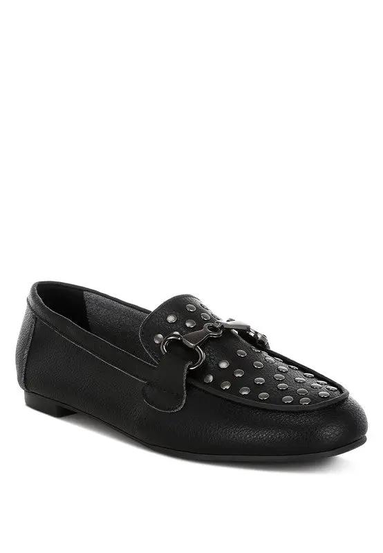 Modaha Horsebit & Embellished Real Leather Loafers for Women - Love Salve